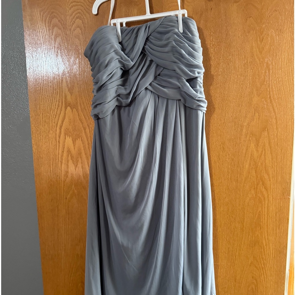David’s bridal gray short dress